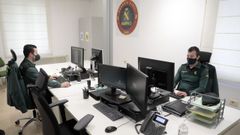 Sala de operaciones del Equipo @ de la Guardia Civil de Lugo. 