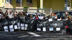 Protesta en el colegio Illa Verde