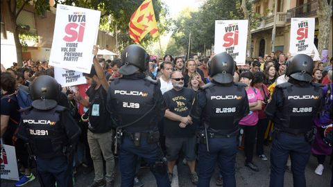 Protestas en las calles de Barcelona