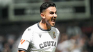 Youness Lachhab celebra un gol con el AD Ceuta