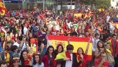 Ambiente en la Praza Roxa