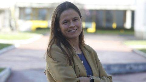 A medallista Sofía Toro fotografada esta semana nas oficinas do Clúster do Deporte, en Oleiros