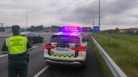 Control de velocidad de la Guardia Civil de Trfico.