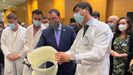 El presidente del Principado de Asturias, Adrián Barbón, durante el acto de presentación del proyecto eHealth