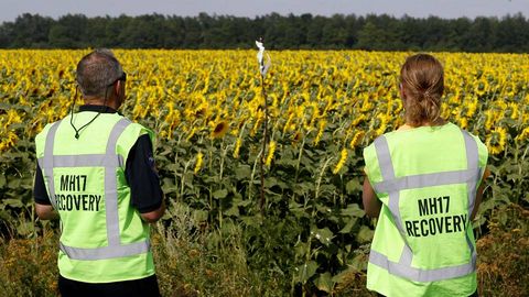 Los expertos holandeses han abandonado la zona del accidente del MH17 por cuestiones de seguridad