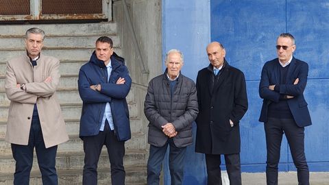 De izquierda a derecha: Mart�n Pel�ez, Esteban, Javier �lvarez,�Jos� Mar�a Garc�a Lavilla y Paulo Bento