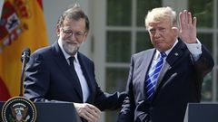 Trump defiende la unidad de Espaa ante Rajoy en la Casa Blanca
