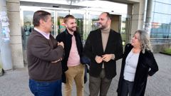Visita de la candidatura provincial del PSdeG al hospital Arquitecto Marcide, en Ferrol