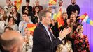 El presidente del Partido Popular, Alberto Nez Feijoo, interviene en el acto de presentacin de la candidatura de Jimena Delgado a la alcalda de Las Palmas.