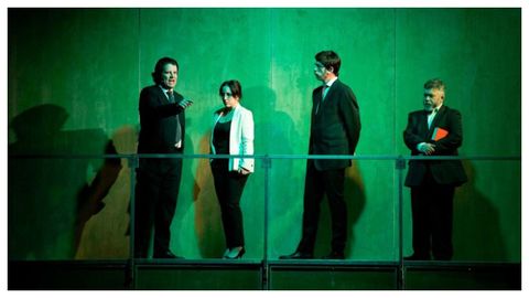 Detalle de la representación teatral de «Fariña»