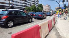 Obras de remodelacin de la entrada a Oviedo por la A-66, rotonda de la Cruz Roja