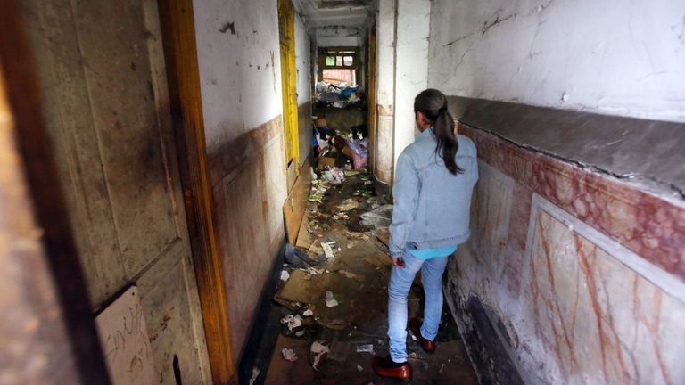 Edificio de Vigo donde apareció muerto un okupa