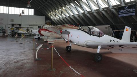 La avioneta accidentada (en primer plano), durante la celebración del pasado Criterium Aeronáutico de Rozas.