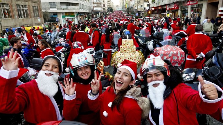 La lluvia retrasa la papanoelada motera de Vigo al sábado 27 de diciembre