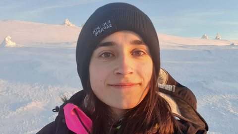 Claudia Paz, esta gallega de Miño vive en Laponia. Es guía de turismo activo.