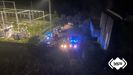 Incendio en la central hidrulica de Arbn, en Villayn