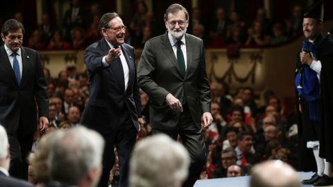 El presidente del Gobierno, Mariano Rajoy, a su llegada a la ceremonia de entrega de los premios Princesa de Asturias 2017
