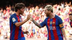 Sergi Roberto y Messi, cara y cruz del Bara para medirse al Dpor