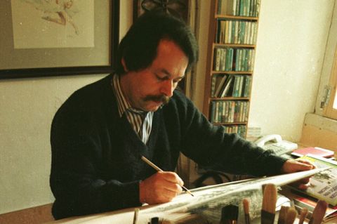 Suso Pea, polifactico artista ribadense, falleci en el 2005. 