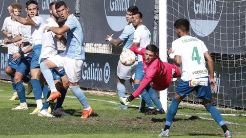 Imagen del partido entre el Celta B y el Córdoba, que vencieron los andaluces 1-2
