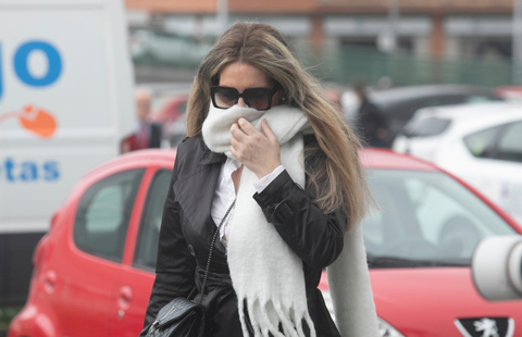 La Miss Asturias vinculada a �balos, Claudia Montes, llega a los juzgados de Gij�n para testificar por el ?caso Koldo?, a 21 de mayo de 2025, en Gij�n, Asturias (Espa�a)