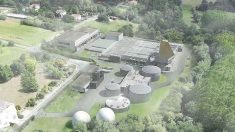 Imagen virtual de la futura depuradora, que se mantendrá en Silvouta