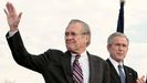 Donald Rumsfeld, secretario de Defensa de Estados Unidos con George W. Bush 