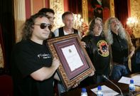 El grupo de rock Los Suaves, los ltimos en recibir la mxima distincin del Concello. 
