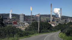 Vista este jueves de las instalaciones de Arcelor Mittal en Gijón