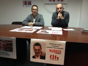 Jos� Barreiro, de CIG, y Pablo Valeiras, de CC.OO., alertaron esta ma�ana de las reformas del Registro Civil