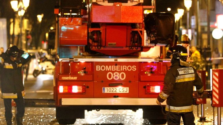 Incendio en una caja de cobro TPV en la cocina de un hotel de Vigo