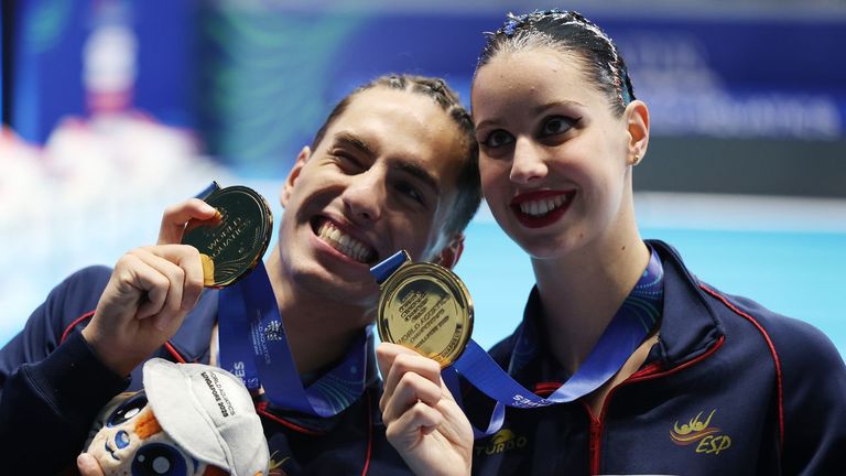 Dennis González e Iris Tió logran el oro en el dúo mixto libre