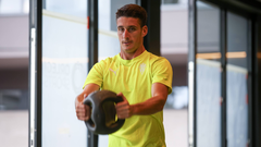 Lander Olaetxea�en el gimnasio
