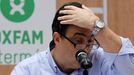 El secretario general de Oxfam, José María Vera, apesadumbrado, en el momento en el que comunicó que en la filial de España también tenían constancia de abusos