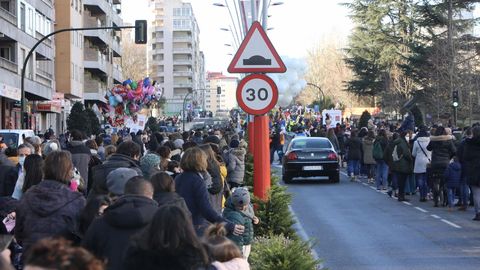 Cabalgata de Reyes en la avenida de Castelao, en Vigo