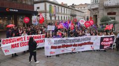 Manifestación de educadores de escuelas infantiles en Vigo
