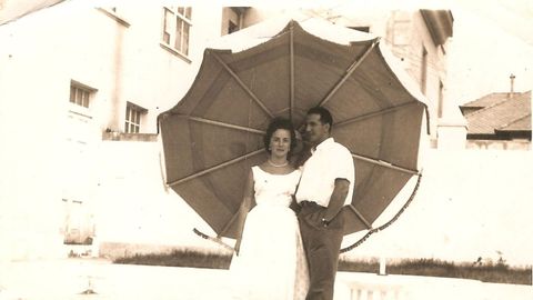 La belleza de Amalita Freire y Manuel Corzo sobre 1950, en Valdovio