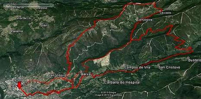Este es el circuito que deberán recorrer los participantes en la segunda edición do Trail do Boi