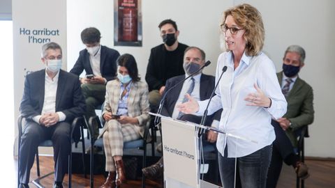 Ángels Chacón, durante el acto de presentación en Barcelona del nuevo partido Centrem