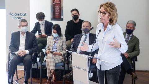 ngels Chacn, durante el acto de presentacin en Barcelona del nuevo partido Centrem