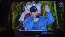 Daniel Ortega, en una imagen de la televisión de Nicaragua