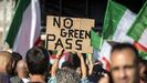 En Italia continan las manifestaciones multitudinarias en rechazo del pase verde