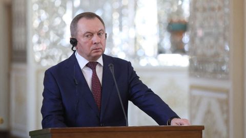 Vladimir Makei, durante una conferencia de prensa el pasado mes de octubre en Tehern