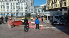 Obras en la Plaza de la Escandalera