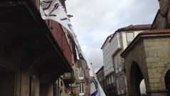 Protesta dos actores galegos delante do Sal�n Teatro de Santiago