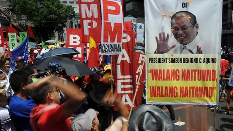 Manifestacin del 1 de mayo en Manila (Filipinas)