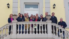 Los 15 representantes de los municipios del Camino Francs, desde Villafranca del Bierzo hasta O Pino, en el hotel Iberik en Triacastela