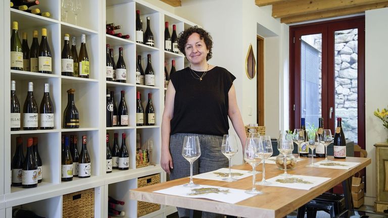 Una sala para catar los vinos de O Ribeiro que aquí no se encuentran