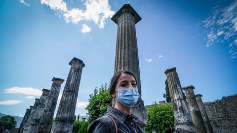 Las ruinas romanas de Pompeya iniciaron el lunes una primera fase de desescalada y a partir del día 14 relajarán las restricciones