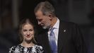 Doa Leonor y el rey Felipe VI durante la ltima entrega de los Premios Princesa de Asturias.